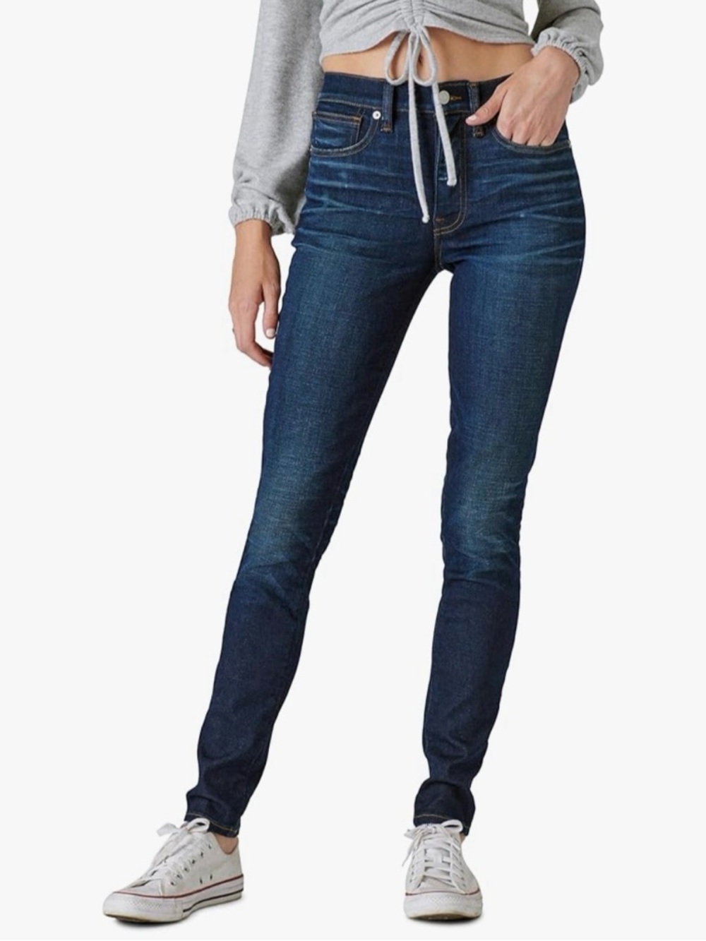 Lucky Brand Women's Dark Indigo High-Rise Skinny Jeans